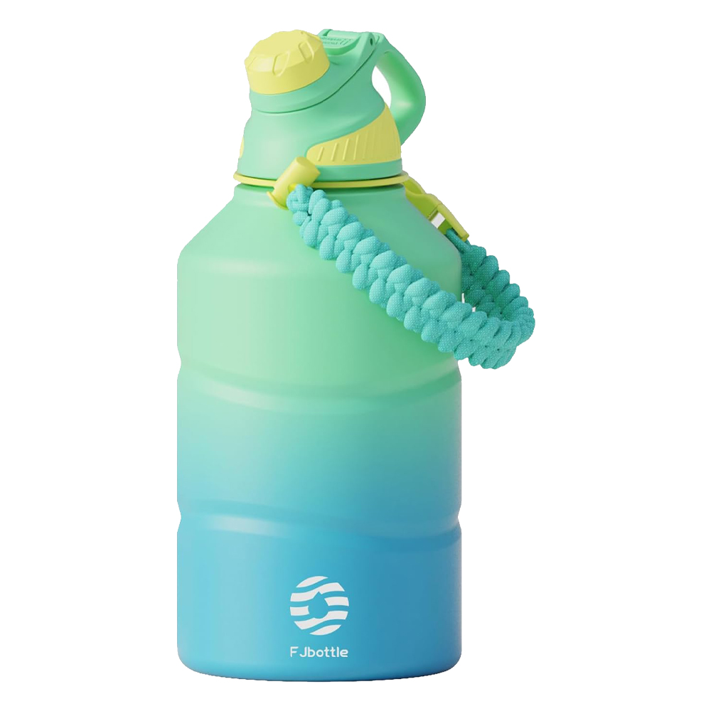 FEIJIAN Fjbottle Manyetik Kapaklı Spor Matara 1900ml Camgöbeği
