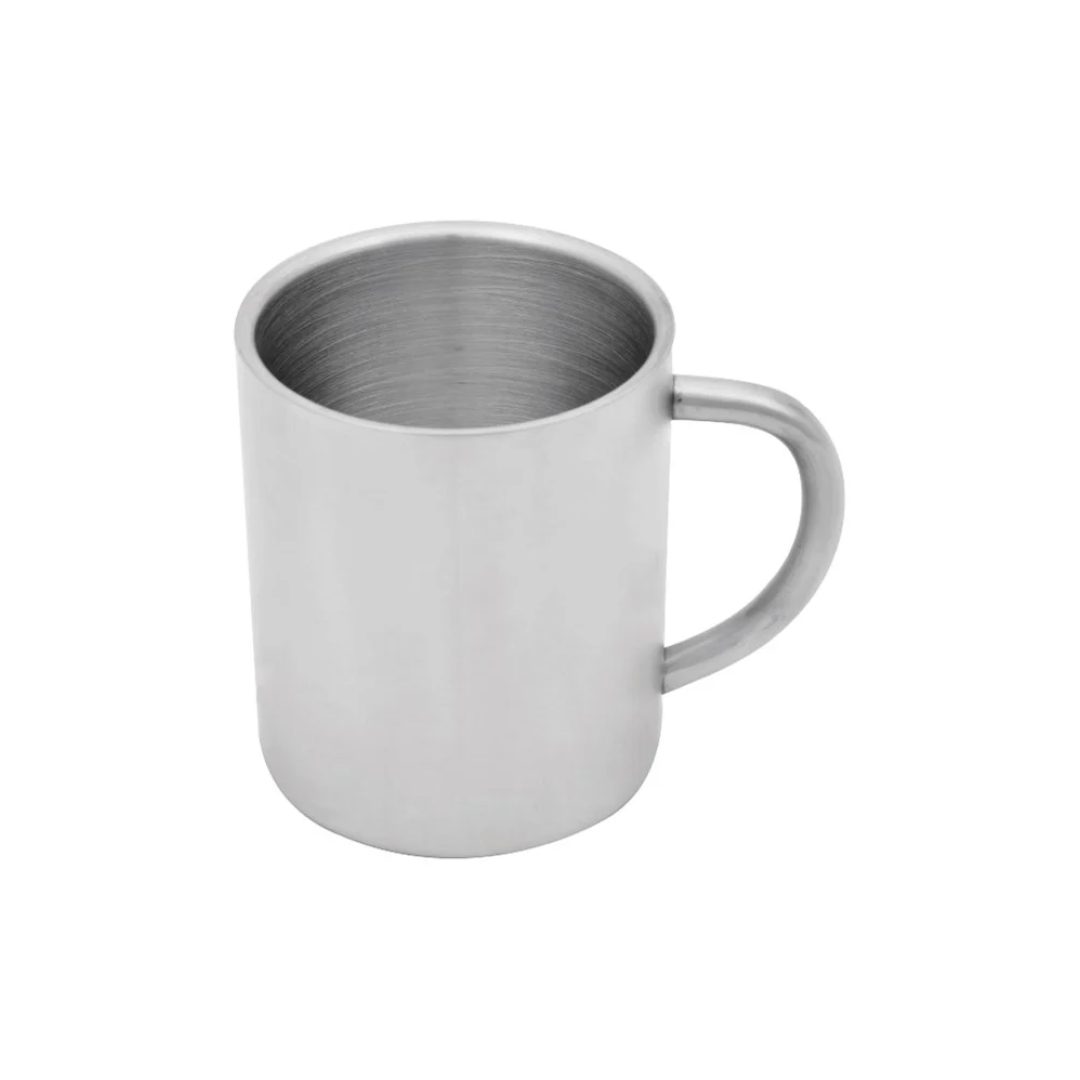Nurgaz Çift Katmanlı Paslanmaz Çelik Kupa - Gümüş, 300 ml