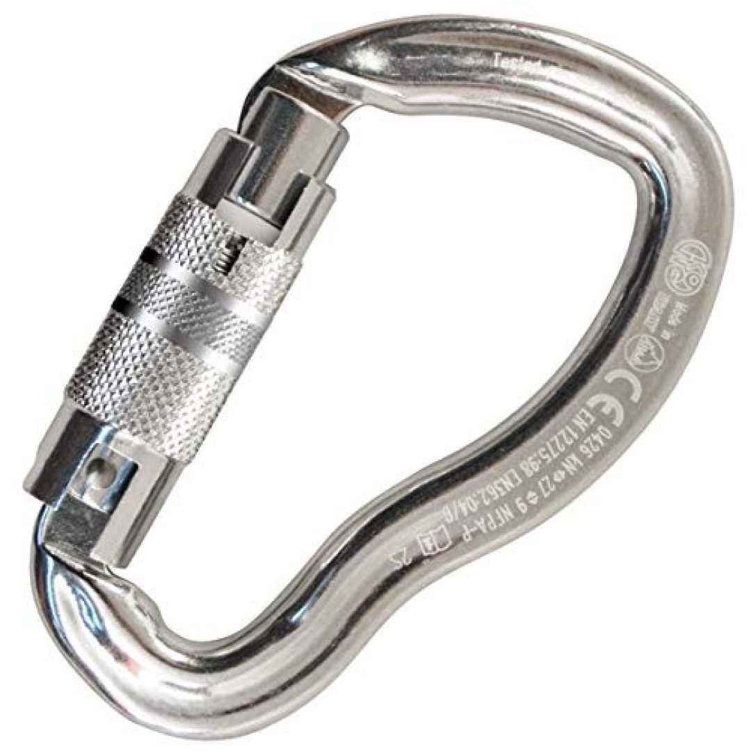 KONG Ergo Twist Lock Döndürmeli Kilitli Alüminyum Karabina - Parlak