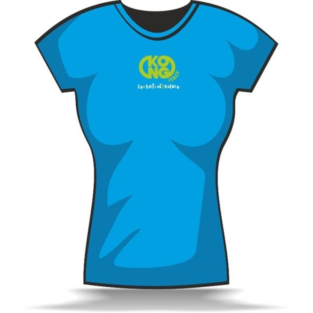 KONG T-Shirt Kadın - Mavi (Technical Nature)