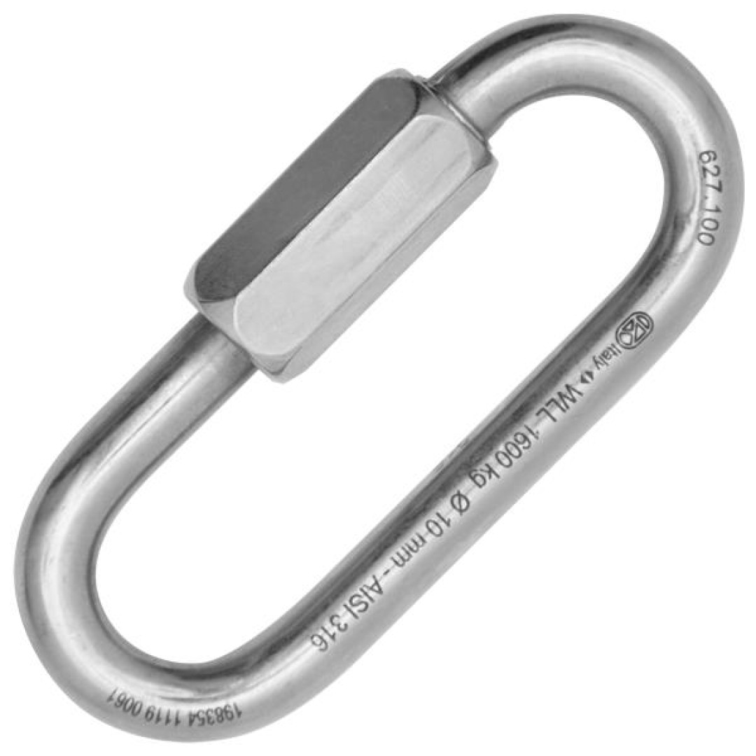 KONG Quick Link Oval Long - Paslanmaz Çelik (AISI 316, Sz.8)