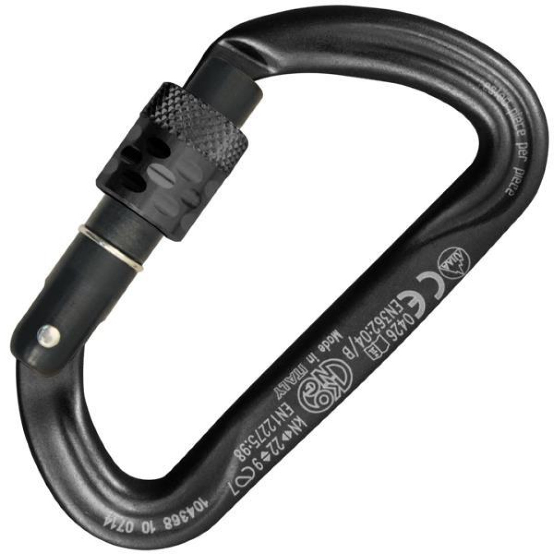 KONG Argon S Screw Karabina - Siyah (Alüminyum)