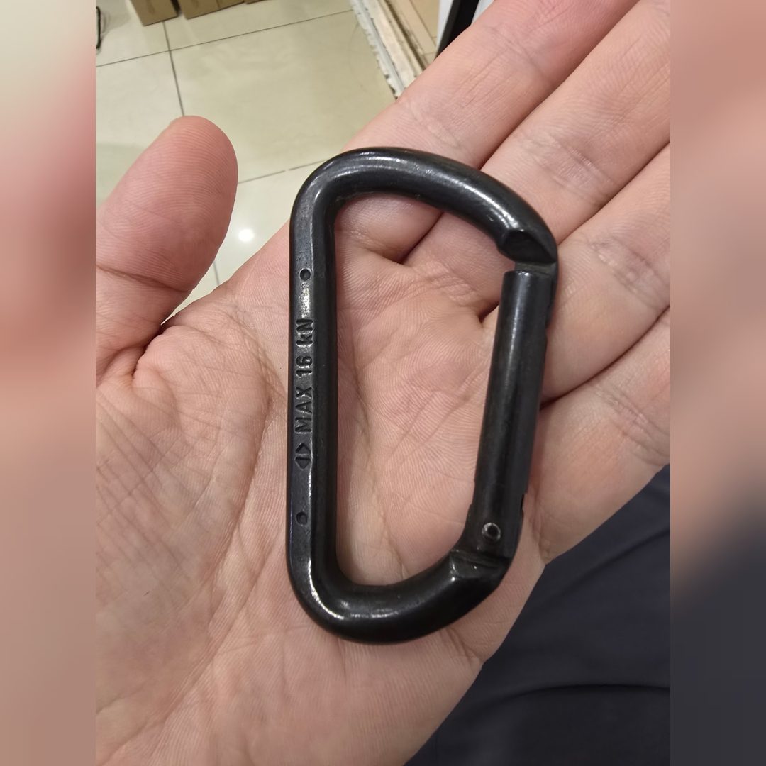 KONG Mini D Çelik Karabina - Siyah