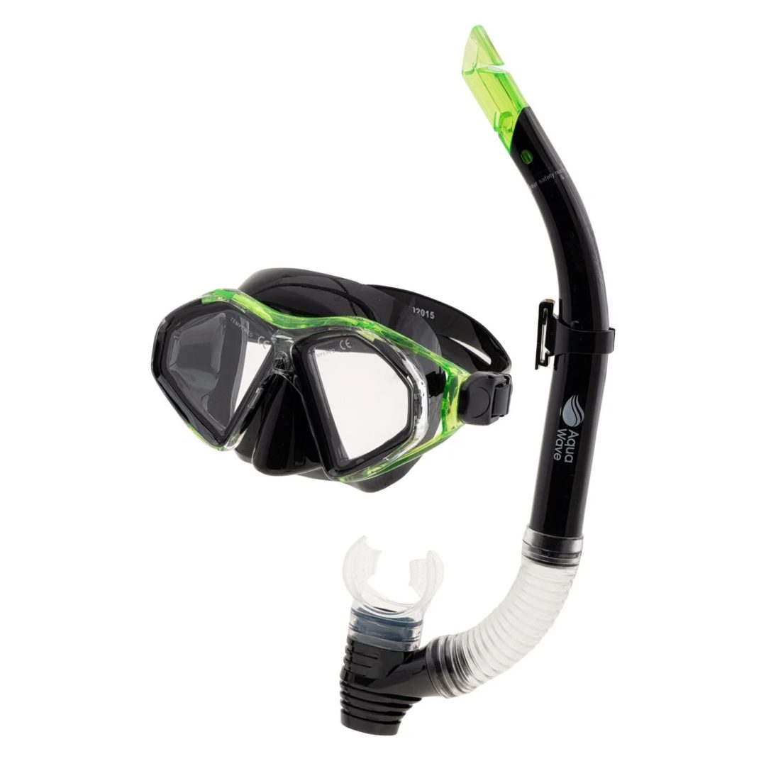 Aquawave Vanua Şnorkel Seti - Siyah/Lime