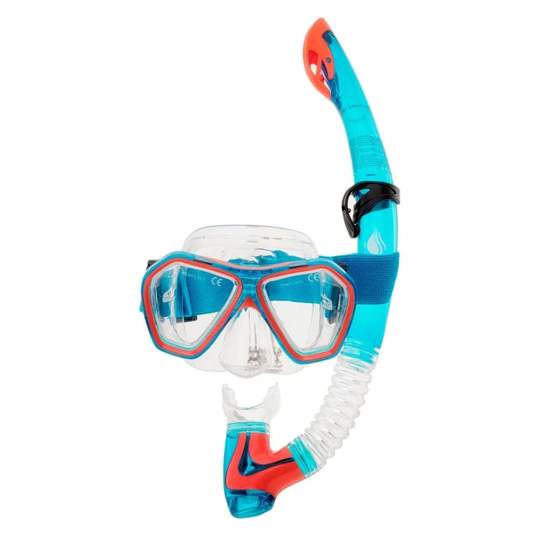 Aquawave Fisher Jr Şnorkel Seti - Mavi/Şeffaf