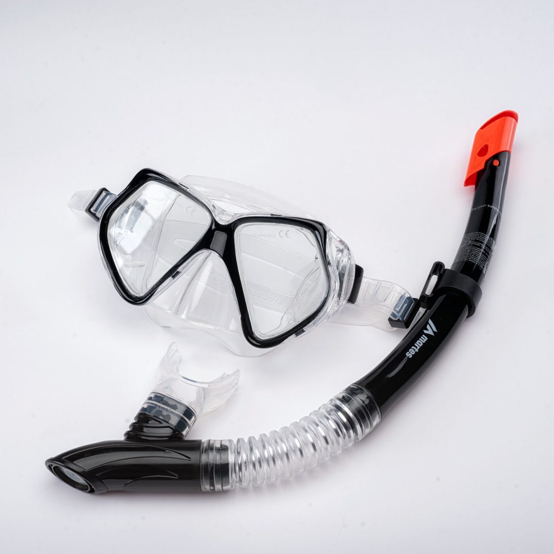 Martes Marili Snorkeling Set Black/transparent