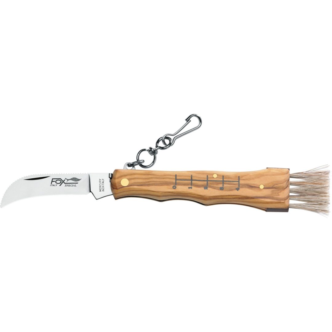 Black Fox Mushroom Knife Olive wood handle