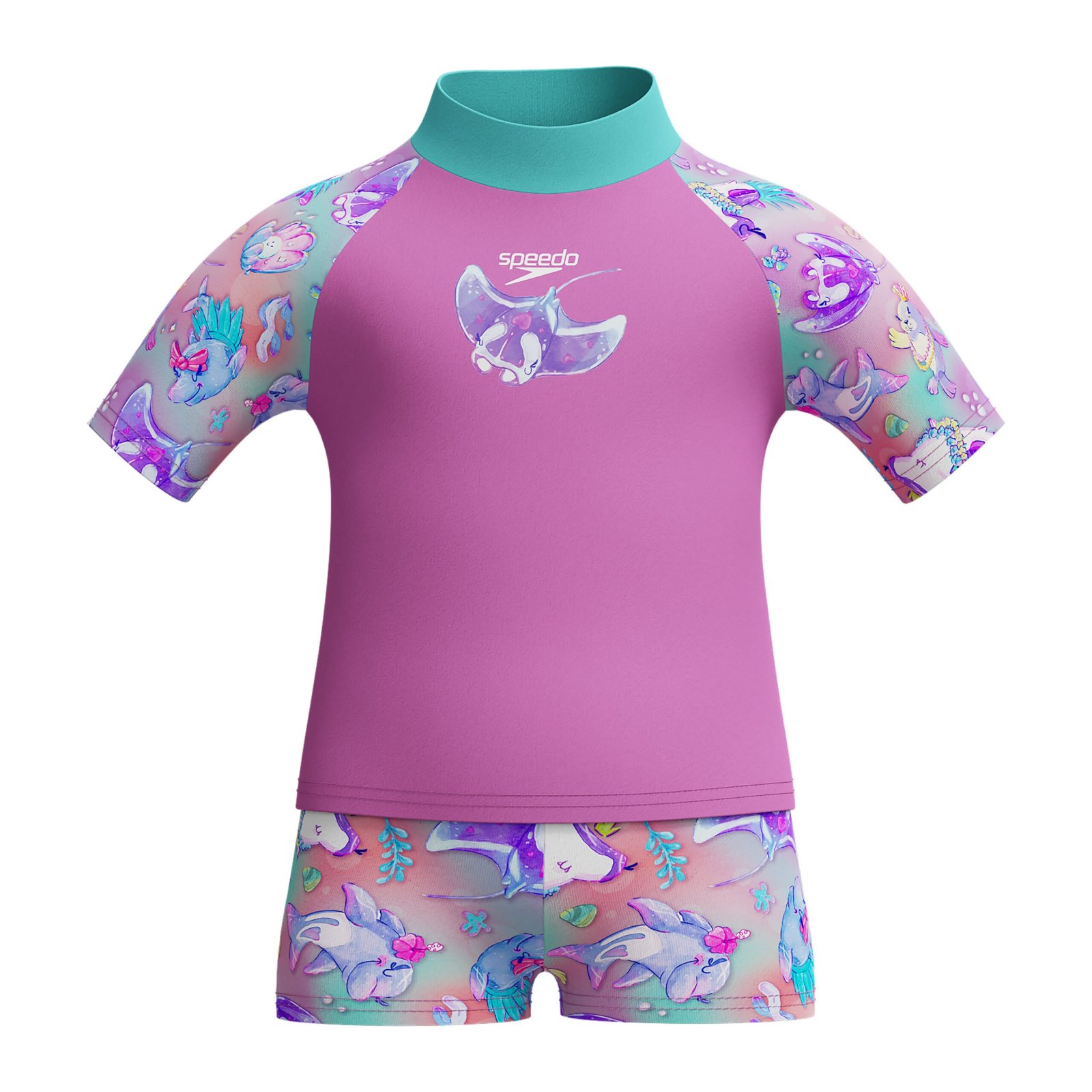 Speedo Digi PT SS Rash Top Set İF Purple Güneş Koruyucu Set