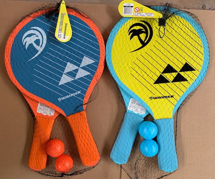 Plaj Raket Set Küçük Çift Top