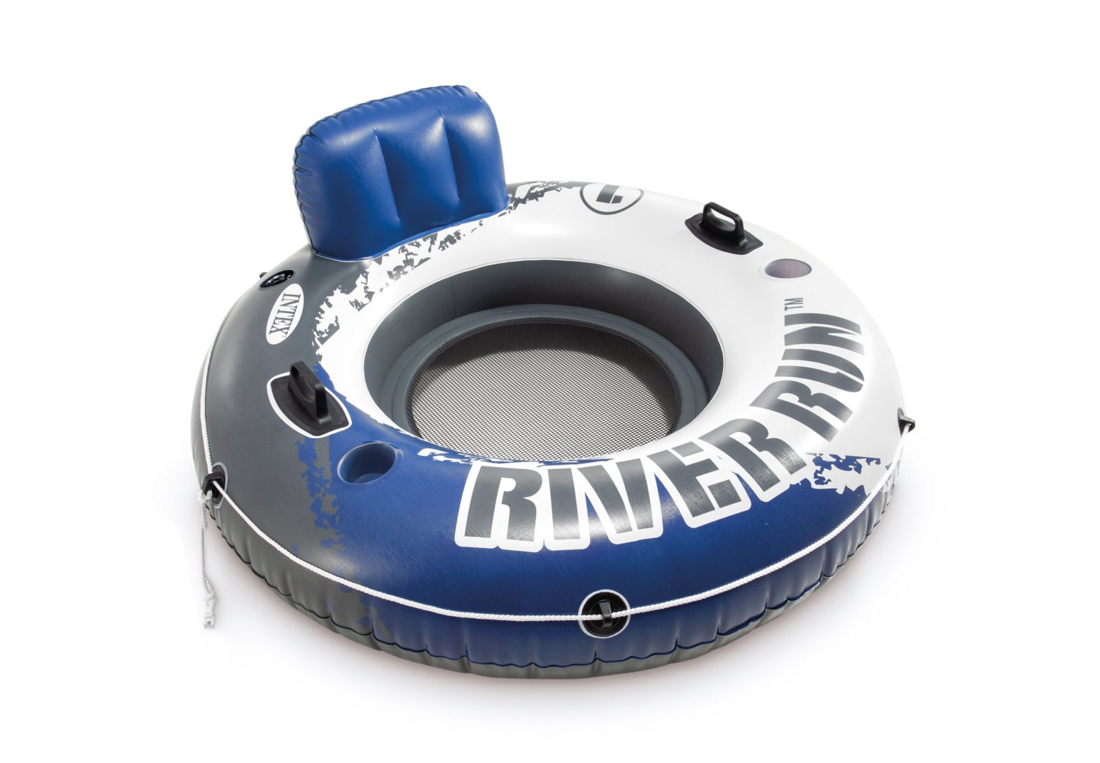 İntex Riverrun TM1 58825 File Tabanlı Sırt Destekli Şişme Yüzme Simidi 135 cm