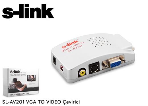 S-Link SL-AV201 VGA TO Video Dönüştürücü Cihaz