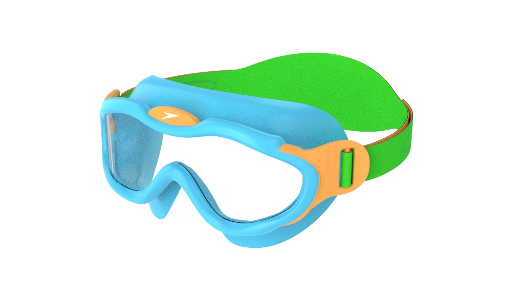 Speedo Sea Squad Mask JU Blue Green Maske