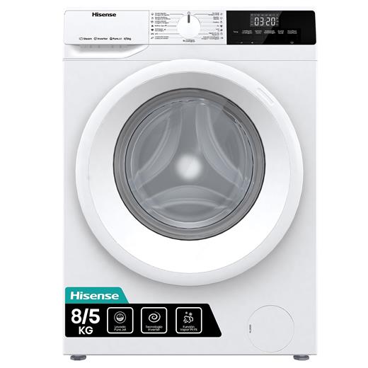 Hisense WDQE8014EVJM 8 kg Yıkama 5 kg Kurutma 1400 Devir Kurutmali Çamaşır Makinesi Beyaz