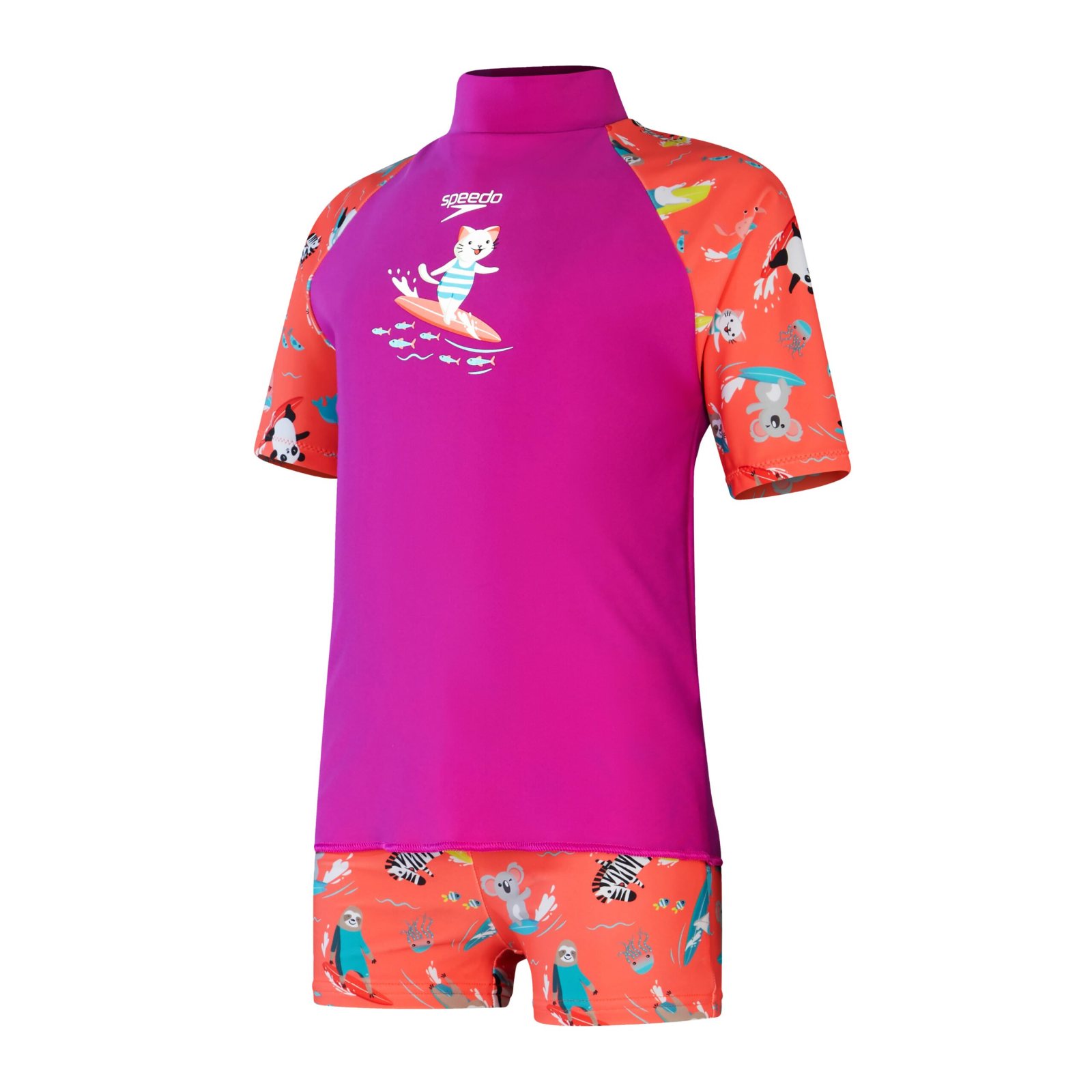 Speedo Digi SS Rash Top Set IF Purple/pink Mayo
