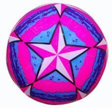 BİLSON'S PJ-3003 Pembe Mavi Yıldız Desenli Plastik Voleybol Topu