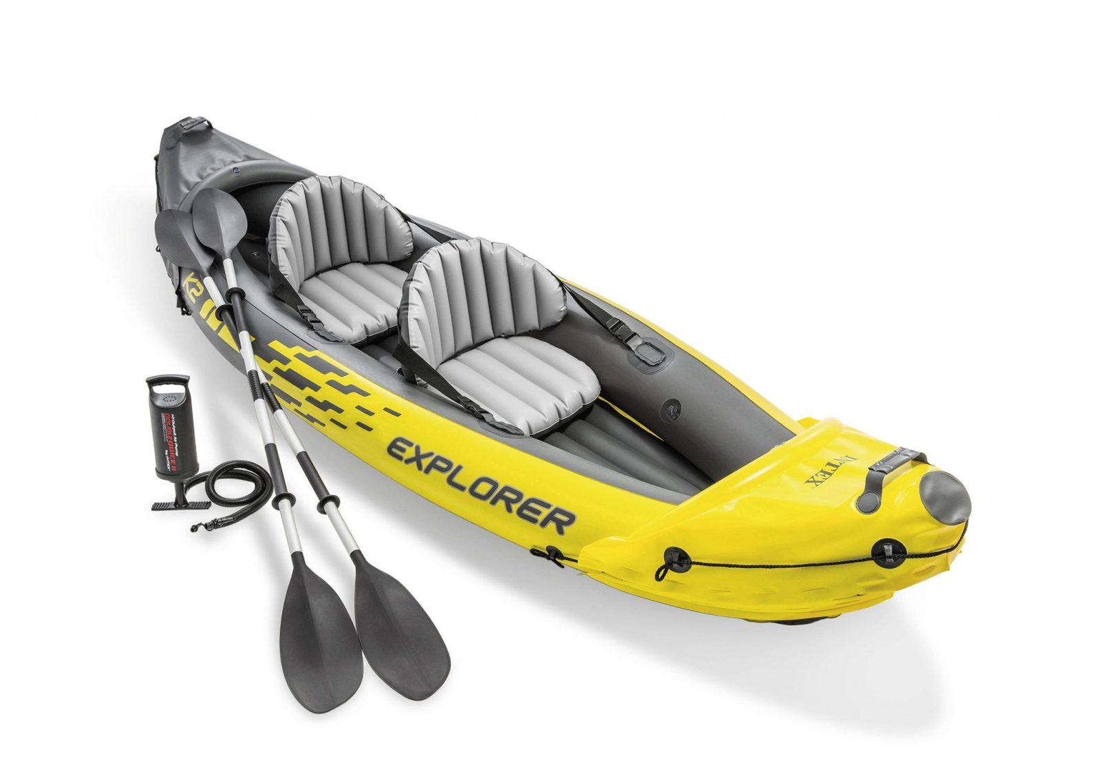 Intex Explorer K2 2 Kişilik Şişme Kano Alüminyum Kürekli ve Pompalı