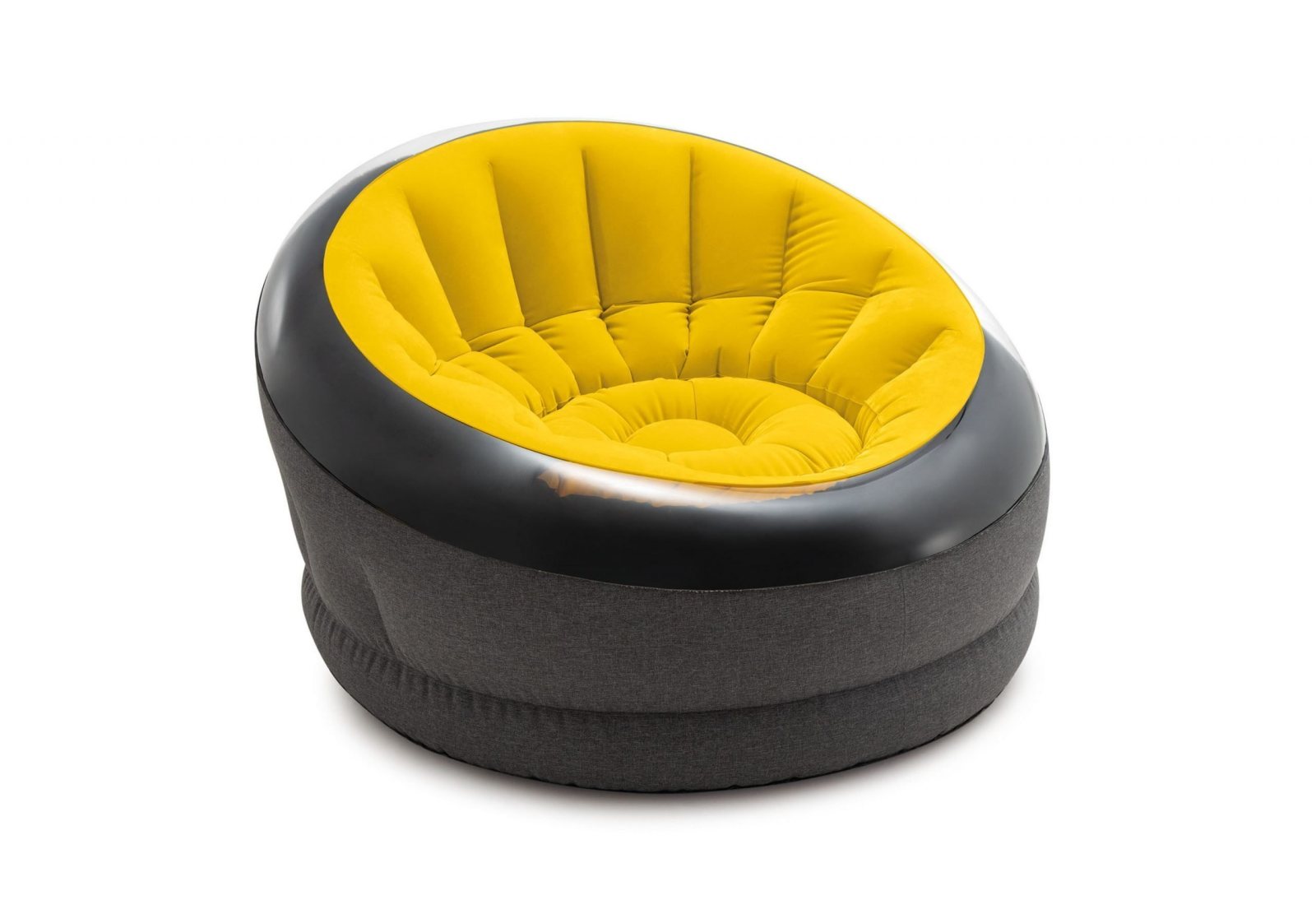 İntex İmparator 336 Siyah Sarı Şişme Koltuk 112x109x69 cm