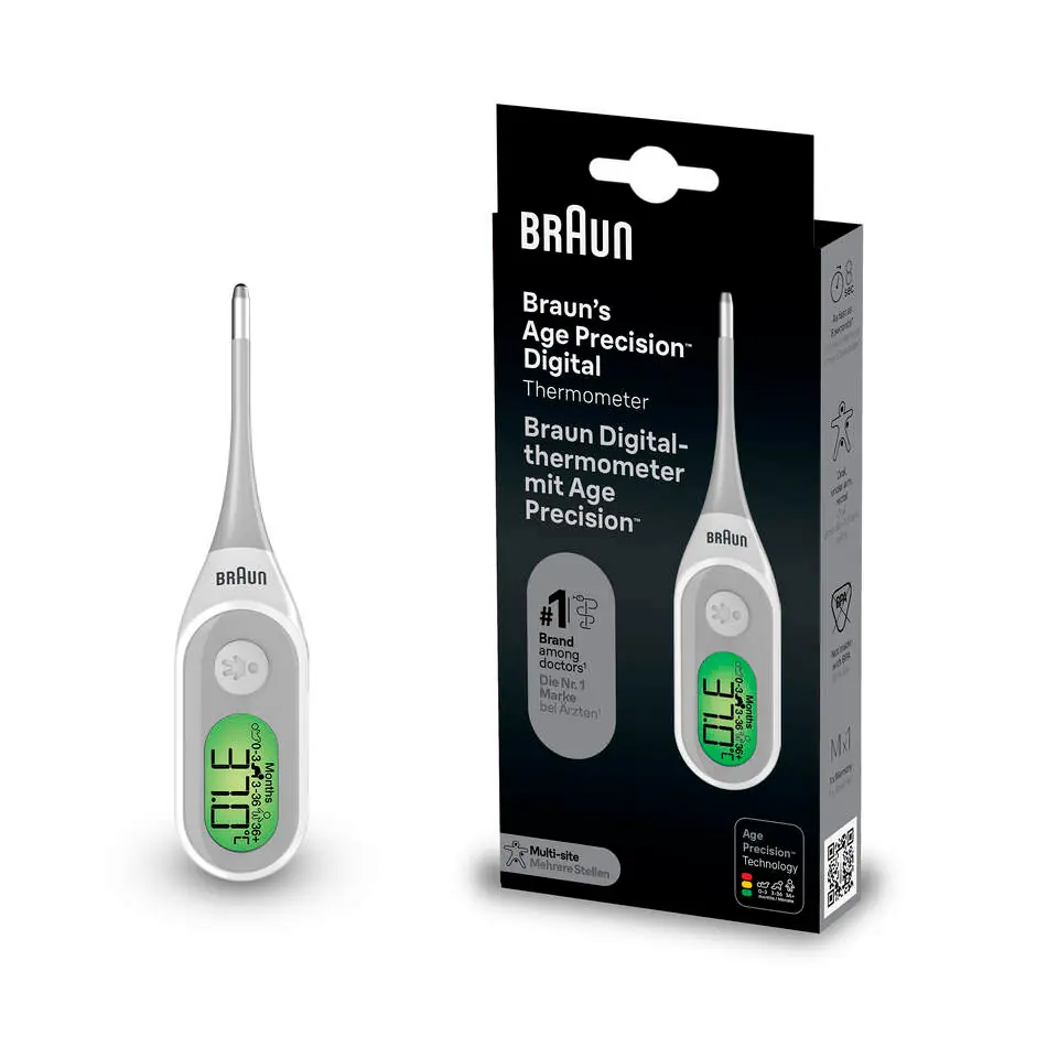 Braun PRT2000EU Yaşa Göre Ateş Rehberli Dijital Termometre