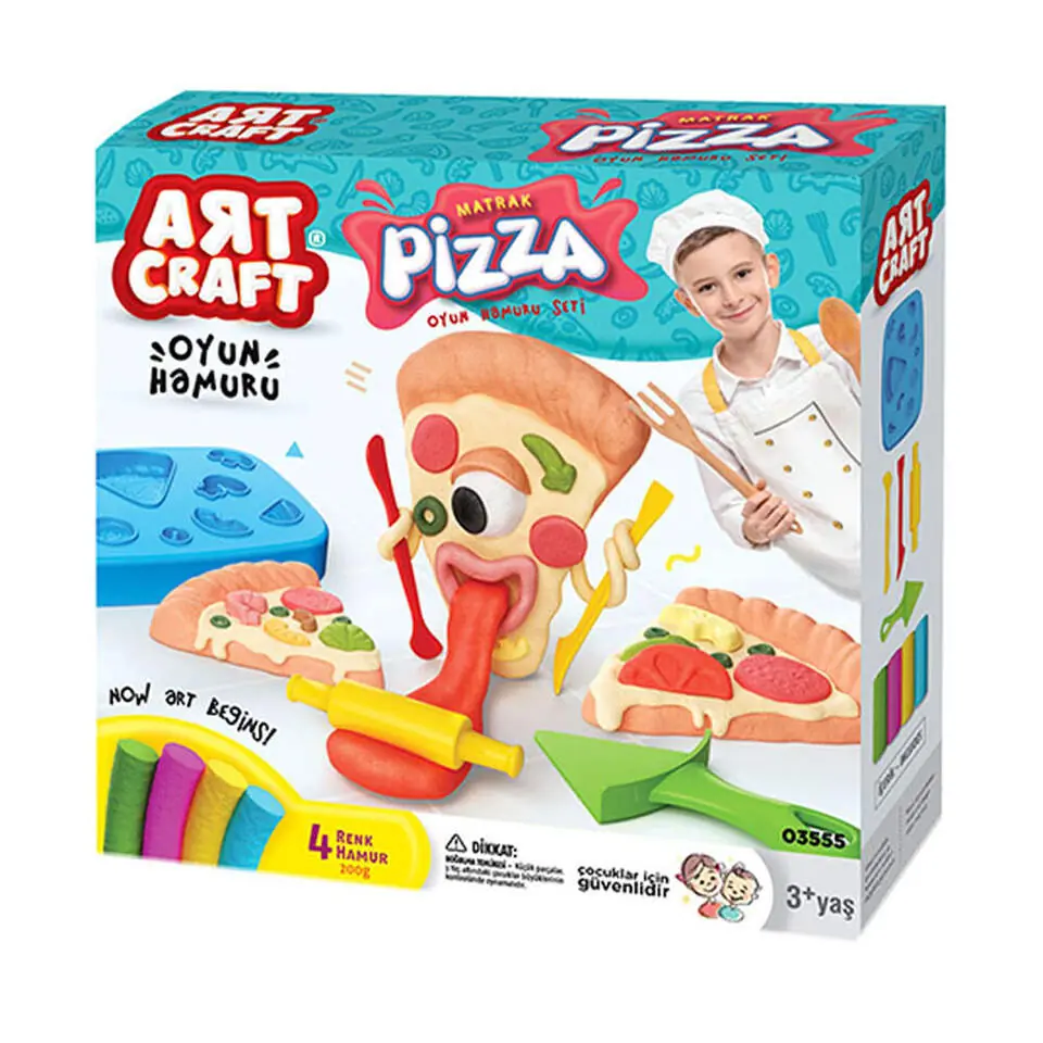 Dede Art Craft Pizza Oyun Hamuru Seti 4 Renk 200 g