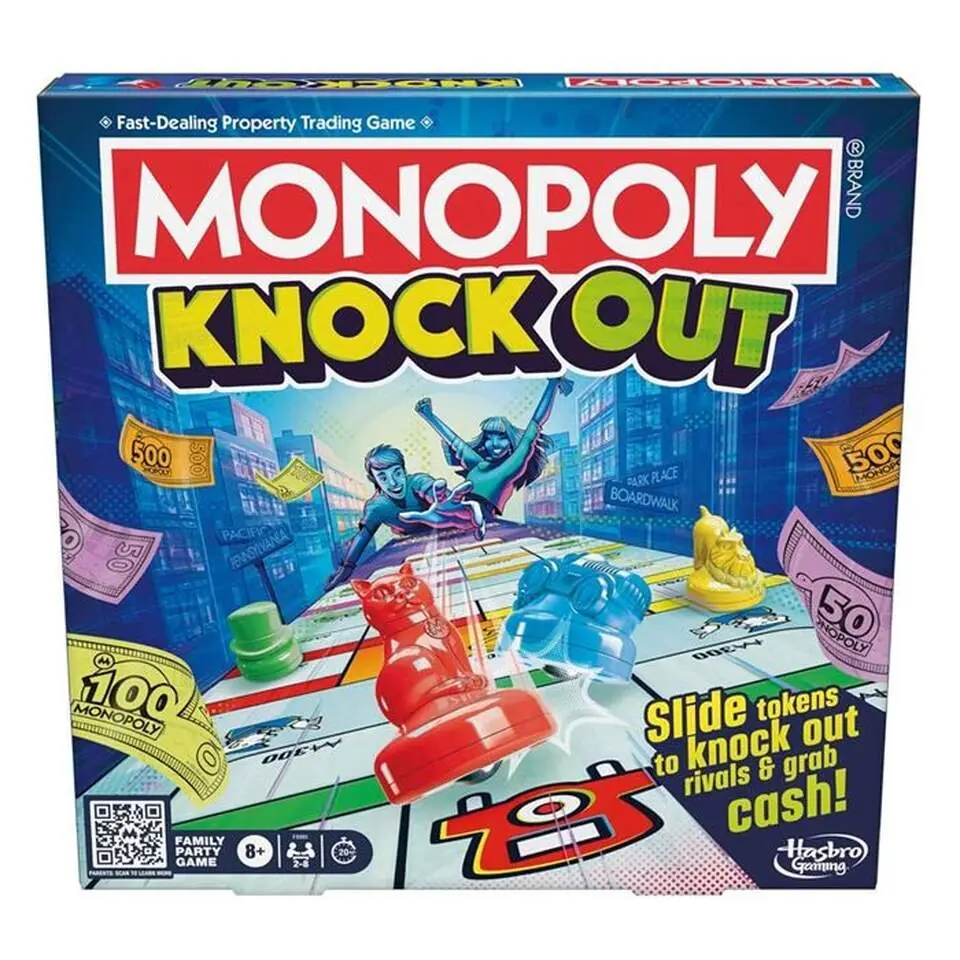 Monopoly Knockout Kaydırmalı Jetonlu Kutu Oyunu