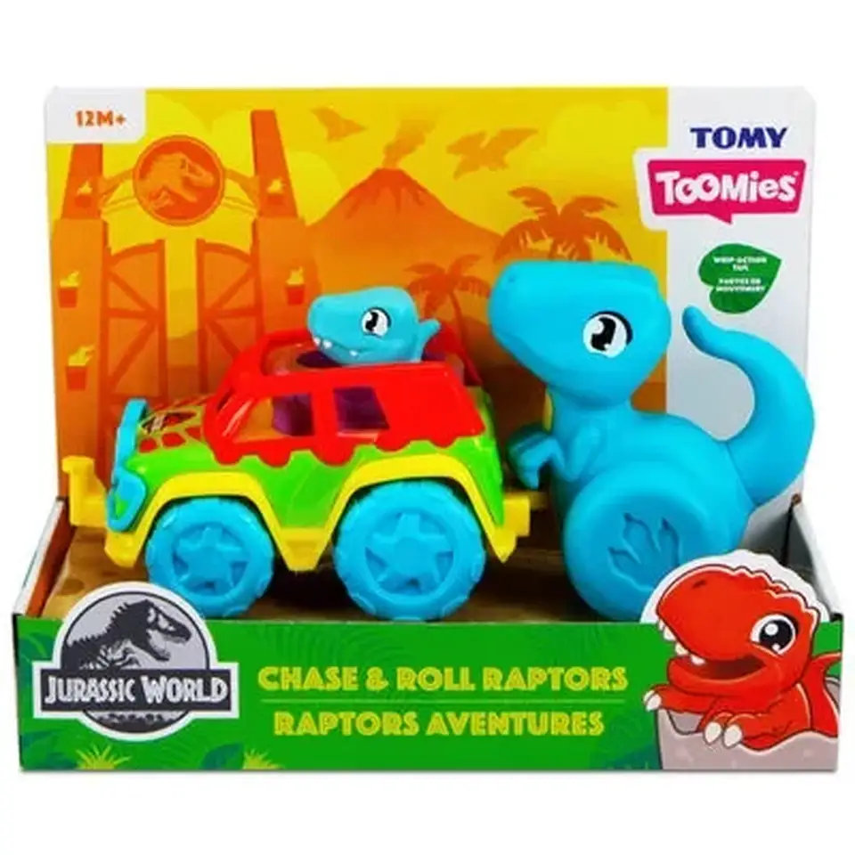 Tomy Toomies Chase & Roll Raptors Dinozor Oyuncak Seti 12 Ay+