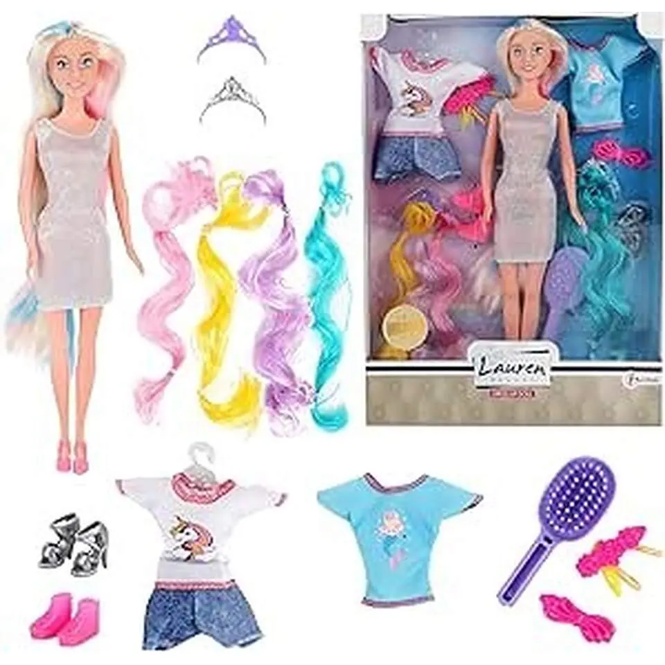 Toi-Toys 04117A-Lauren — модная кукла с прядями и одеждой