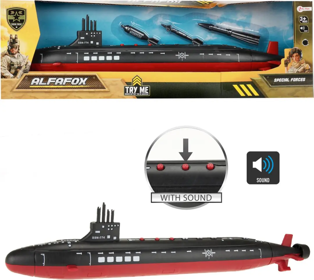 Siyah Denizaltı 43 Cm Işıklı