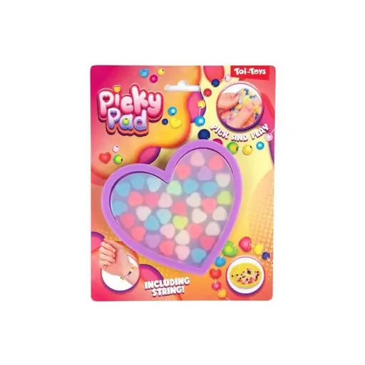 Toi-Toys Picky Pad Kalp Şeklinde Boncuk Dizme Oyuncağı İpli