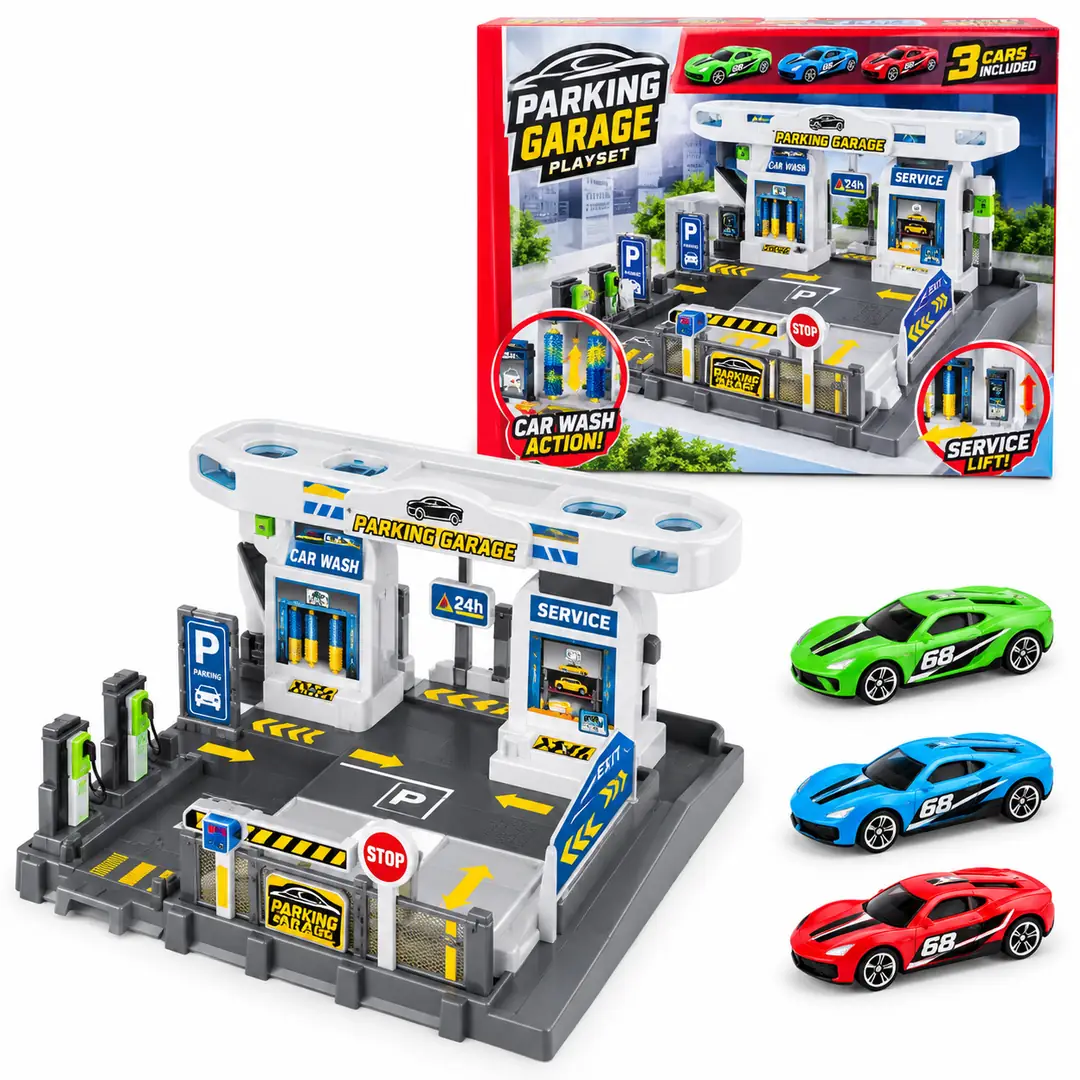 TURBO RACERS 22 Parça Arabalı Benzin İstasyonu Oyun Seti