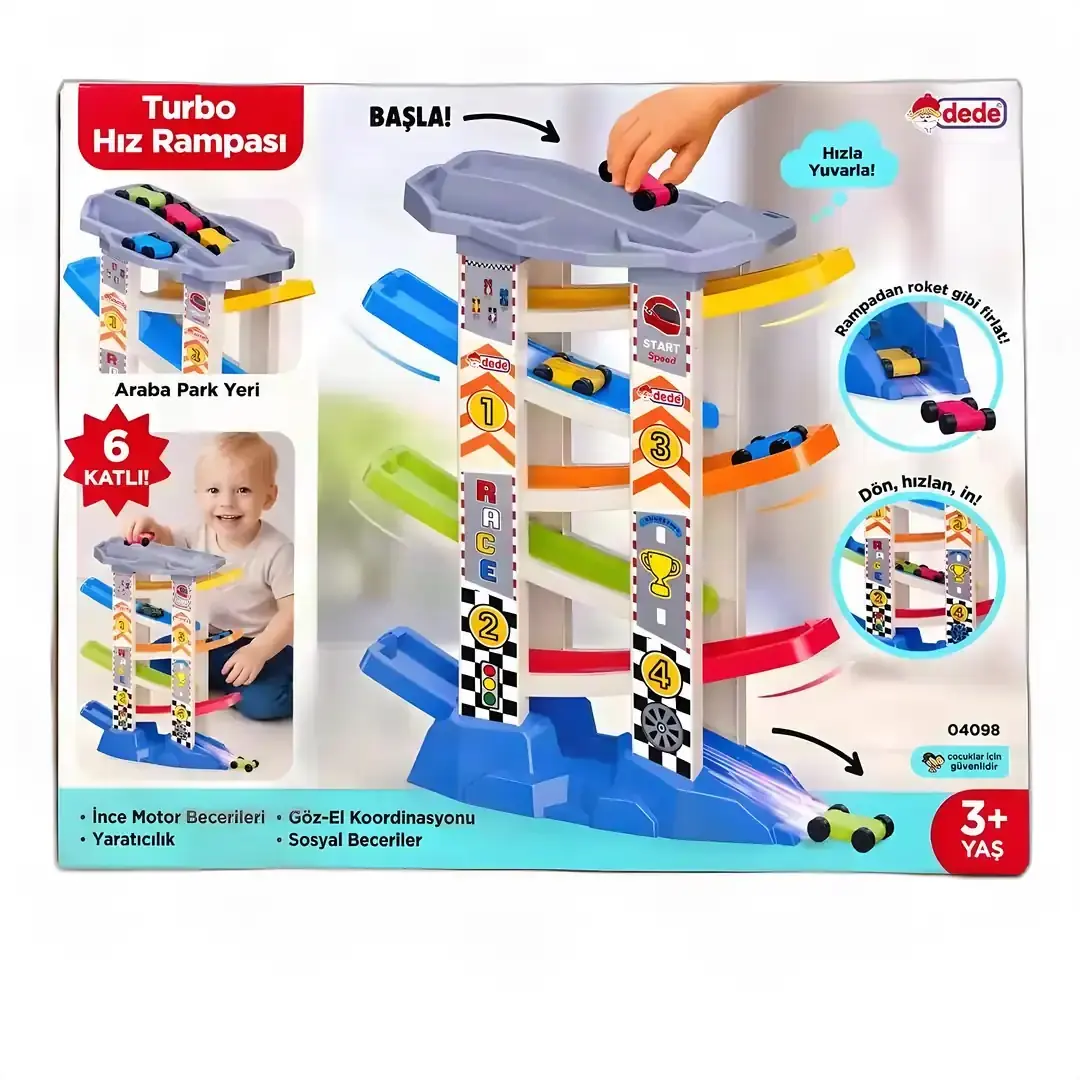 Dede Turbo Hız Rampası Araba Park ve Yarış Seti