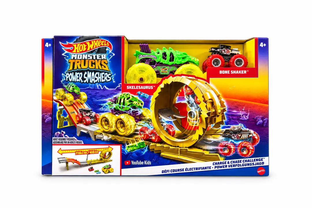 Hot Wheels Monster Trucks Power Smashers Charge & Chase Yarış Pisti Seti