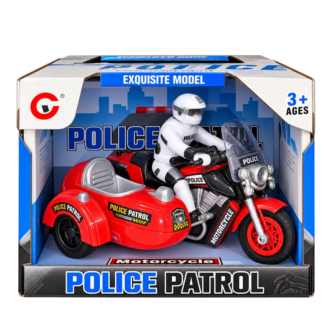 Motosikletli Polis Oyuncak Seti – 3 Farklı Renk