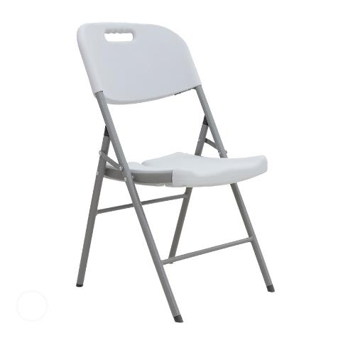 Sandalye Katlanır Metal Ayak Beyaz