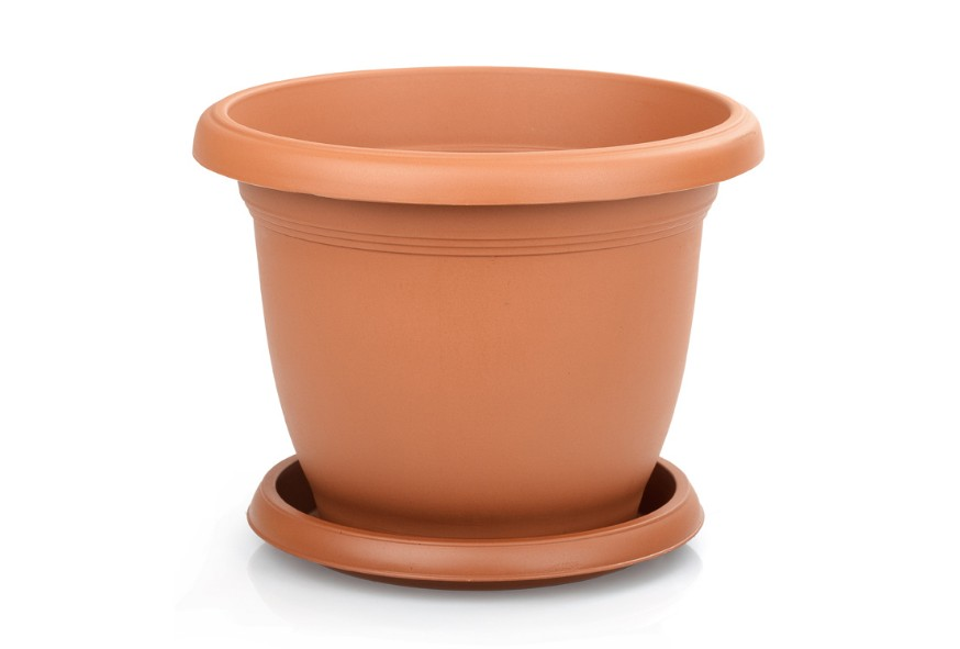 Serinova YUV. Villa Plant Pot Terracotta NO9+TB09, Saucer Included