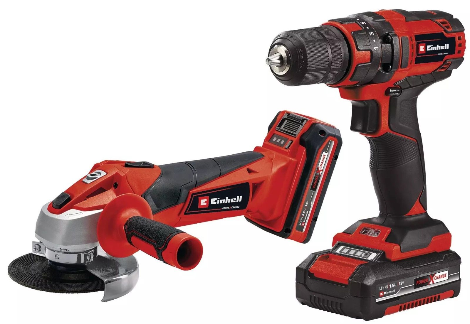 Einhell TC-TK 18 Li Kit Cordless Drill and Angle Grinder Set