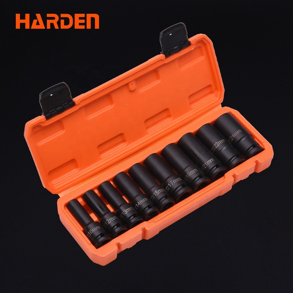 Lokma Anahtar Soket Darbe Uzun Siyah 1/2'' 10 Parça
