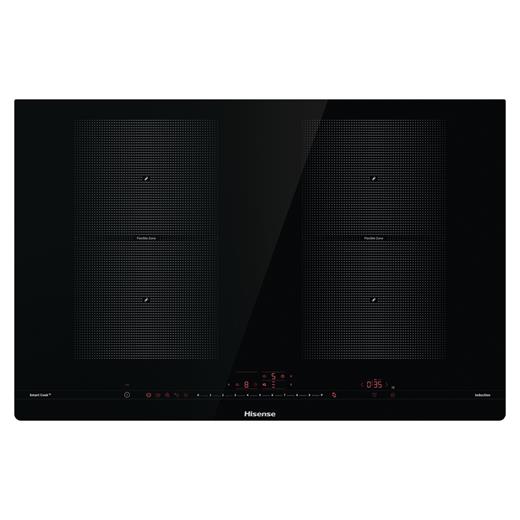 Hisense IHS846S 4 Gözlü 80cm Cam İndüksiyon Ankastre Ocak Siyah
