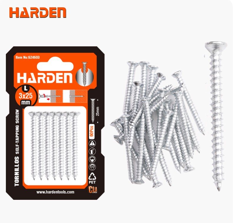 Harden Саморезы для гипсокартона 3×25 мм, 60 шт.