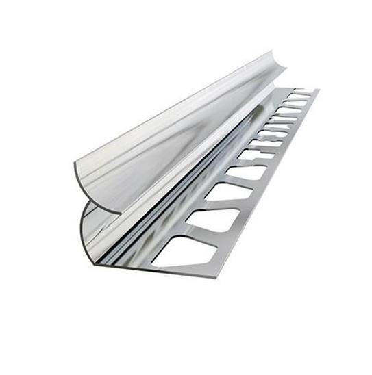 Alüminyum İç Köşe Profili 10mm Parlak Krom (270cm)