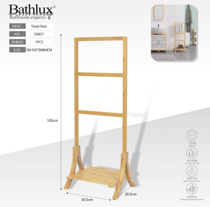 Havluluk Merdiven Bambu Dekoratif 40cm
