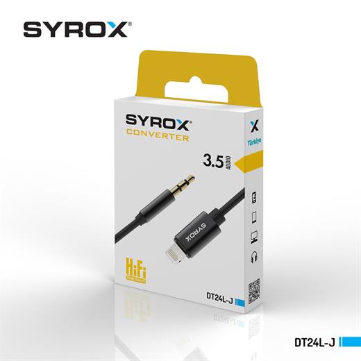 Syrox DT24L-J 3.5A Audio Lightning Çevirici