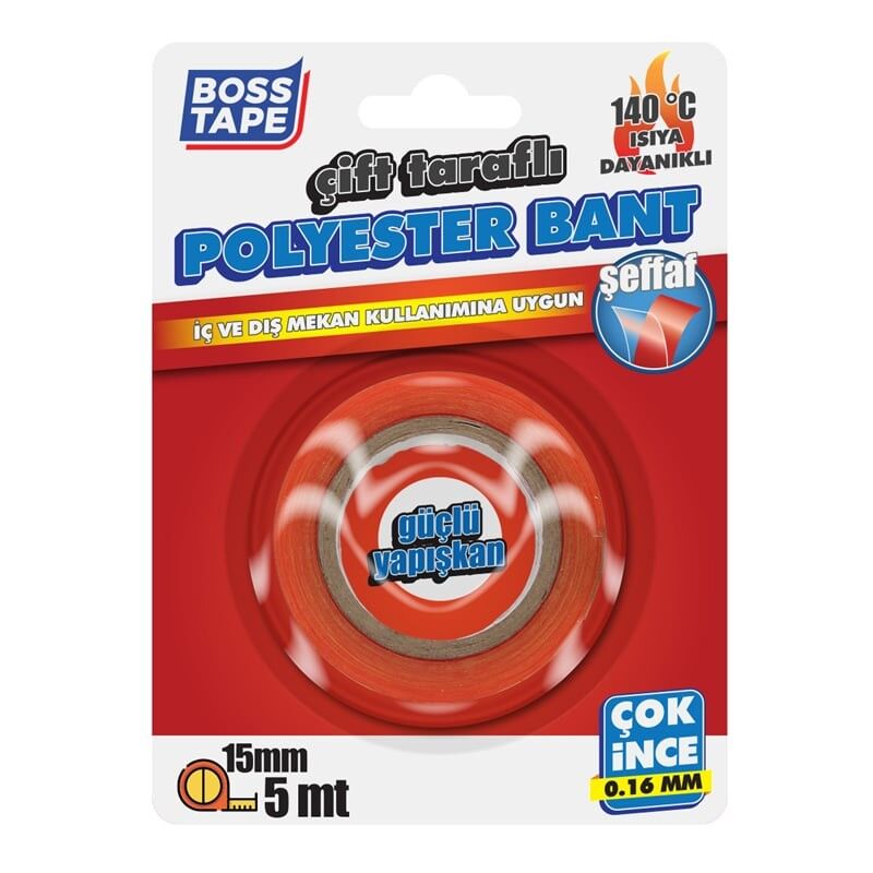 Bant Çok Güçlü Polyester Çift Taraflı 140DERECE