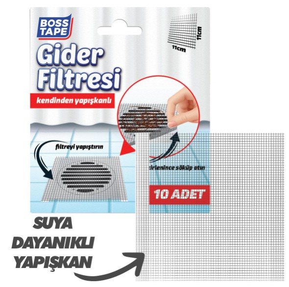 BANT GİDER FİLTRESİ 11cm 11cm Antrasit 10AD