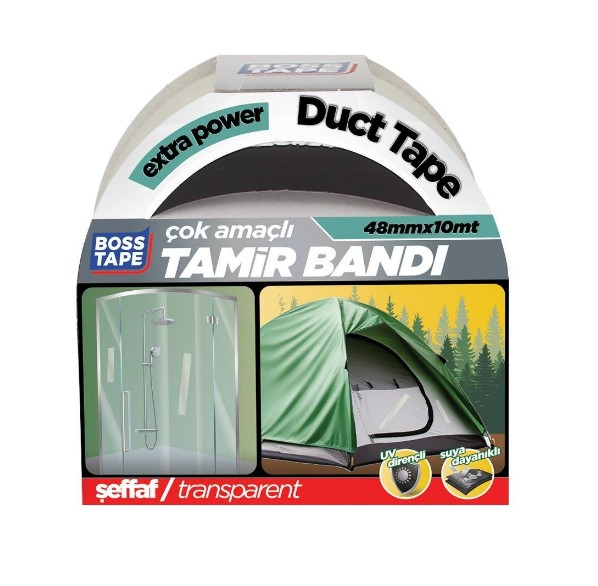 Bant Tamir Bandı - Duct Tape Şeffaf 48MMX10MT