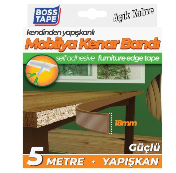 Bant Mobilya Kenar Bandı Açık Kahve 18MMX5MT