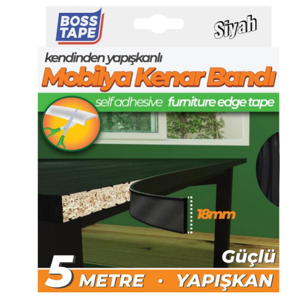 Bant Mobilya Kenar Bandı Siyah 18MMX5MT