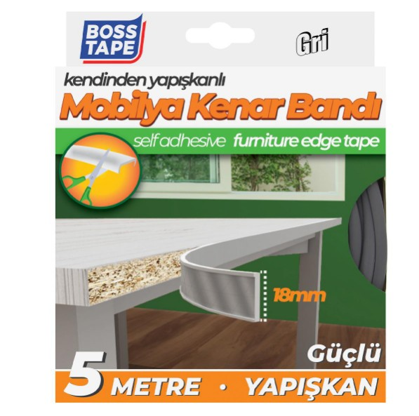 Bant Mobilya Kenar Bandı Gri 18MMX5MT