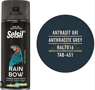 Sprey Boya Akrilik Antrasit Gri 400ml