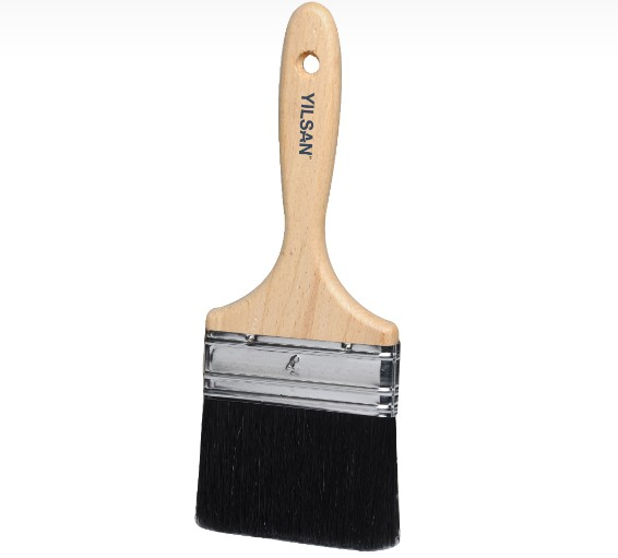 Yağlı Boya Fırçası Siyah Kil Ahşap Saplı 4'' K/12