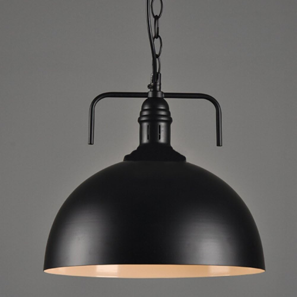 Avize Retro Zincirli Metal Çengelli Parlak Siy